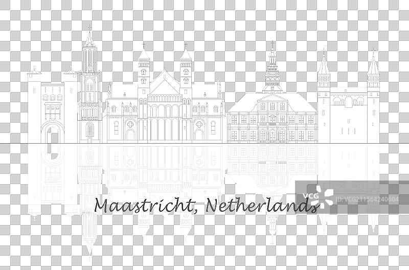 荷兰马斯特里赫特市的全景图片素材