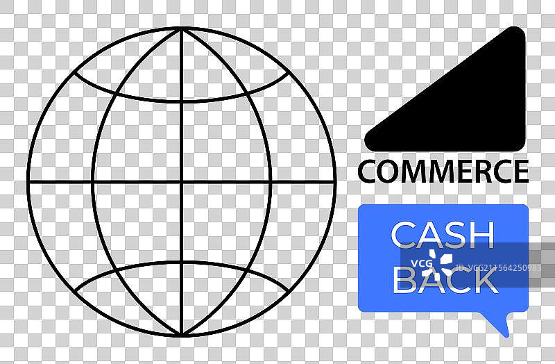 全球电子商务和现金返还福利概念图片素材