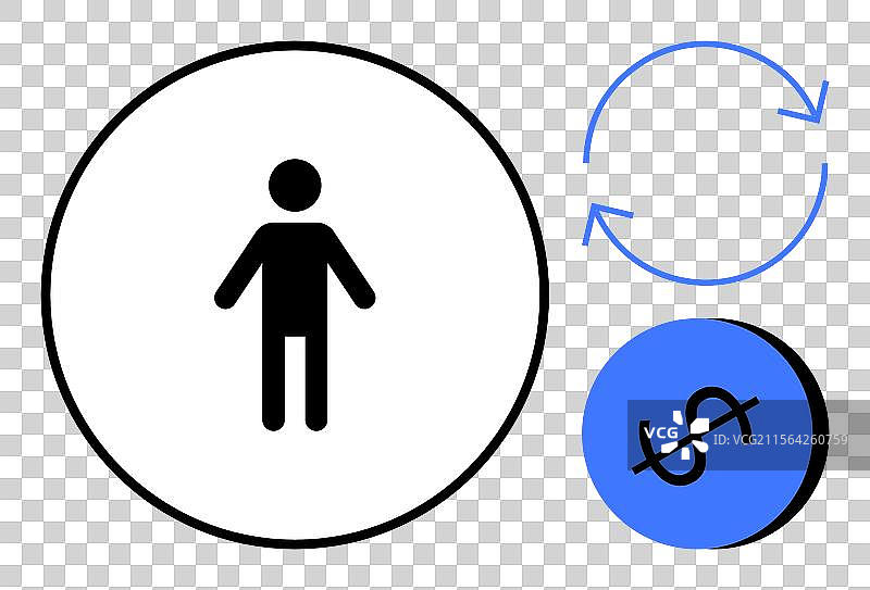 以人形象展示的循环经济概念图片素材