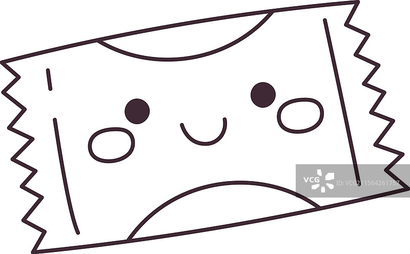 涂鸦风格的嚼口香糖角色图片素材