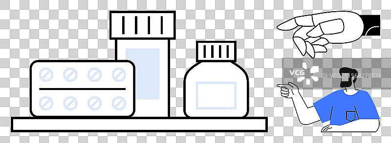 手与人一起整理药物图片素材