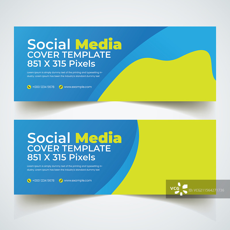 社交媒体封面模板设计图片素材