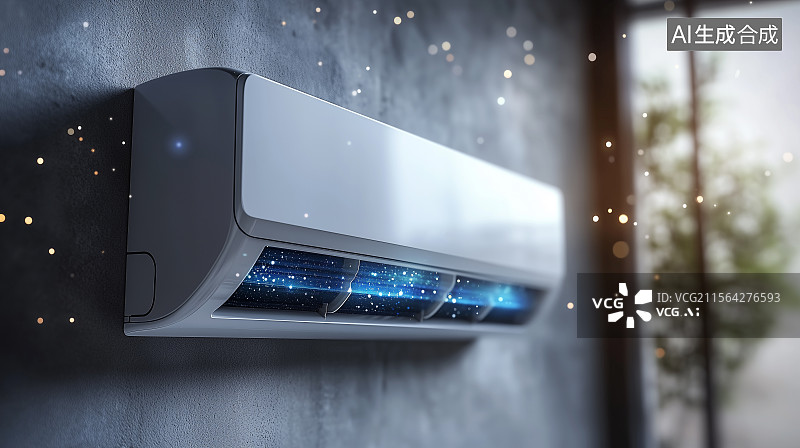 【AI数字艺术】一台高科技空调图片素材