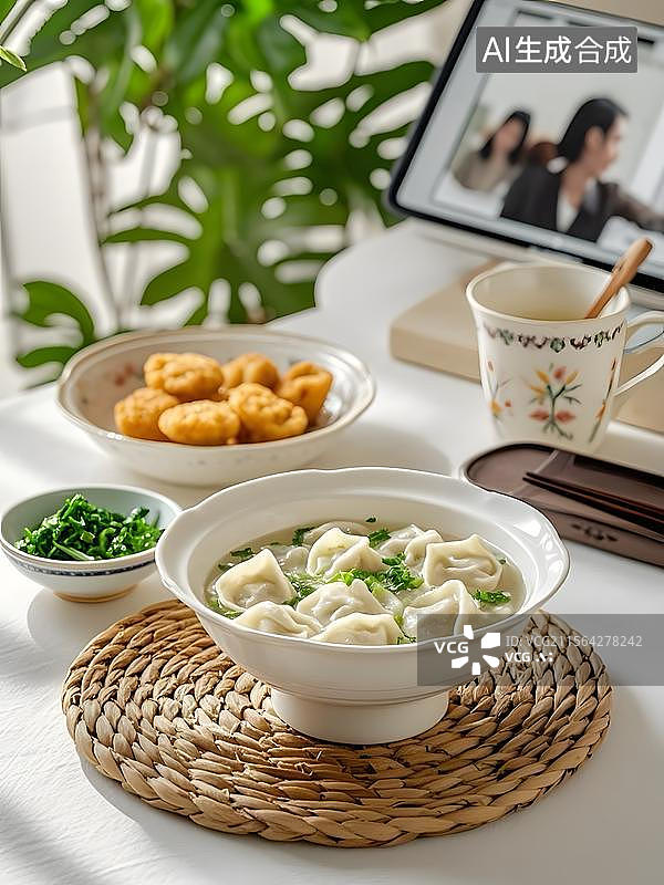 【AI数字艺术】居家水饺图图片素材