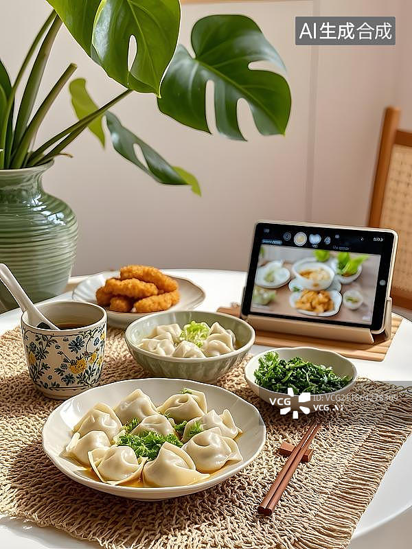 【AI数字艺术】居家水饺图图片素材