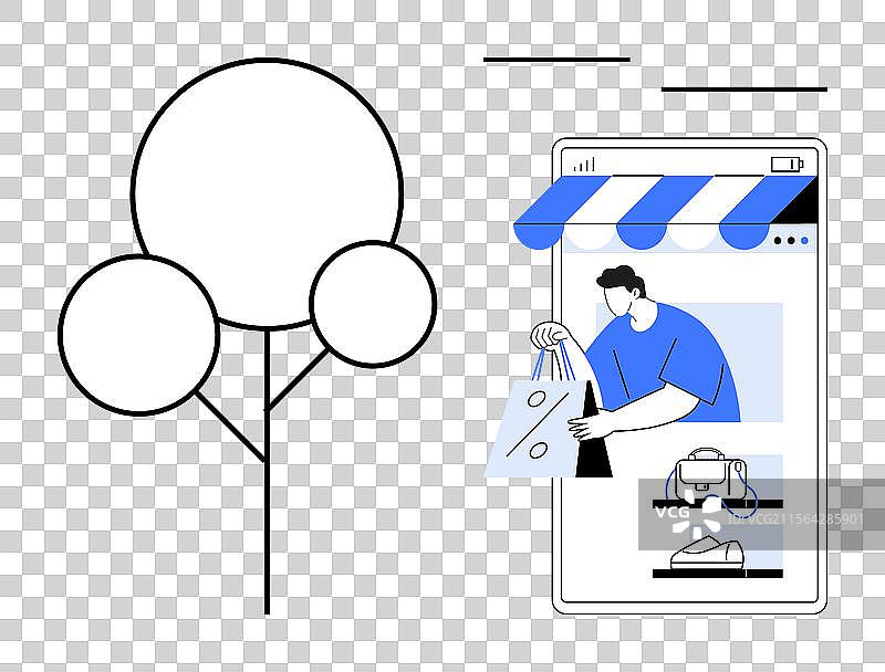 在线购物概念与虚拟商店图片素材