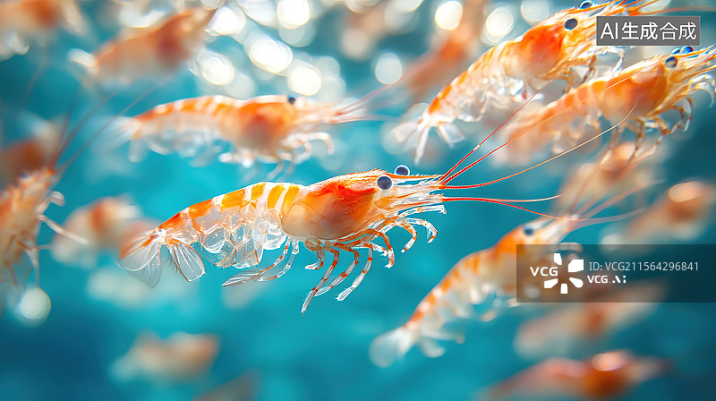 【AI数字艺术】南极磷虾、北极甜虾、海里虾图片素材