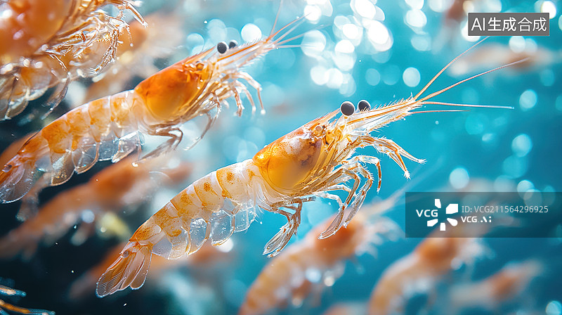 【AI数字艺术】南极磷虾、北极甜虾、海里虾图片素材