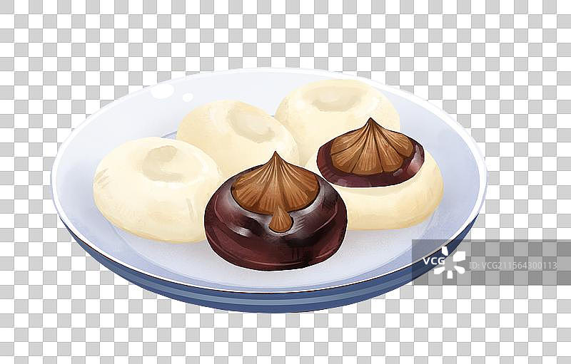马蹄蔬菜水果美食食物手绘插画元素图片素材