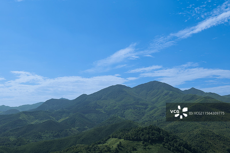 大余丫山山顶蓝天白云图片素材