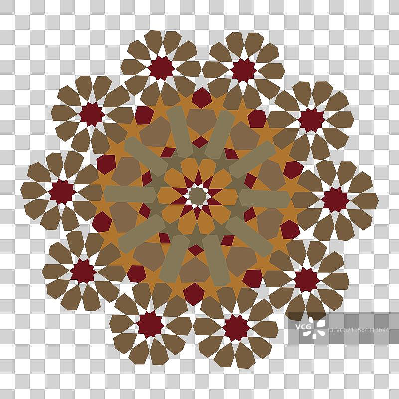 伊斯兰几何装饰图案背景图片素材