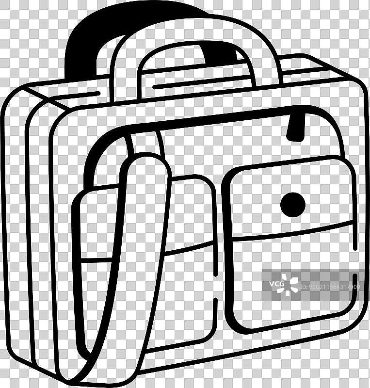 手绘的笔记本电脑包图标图片素材