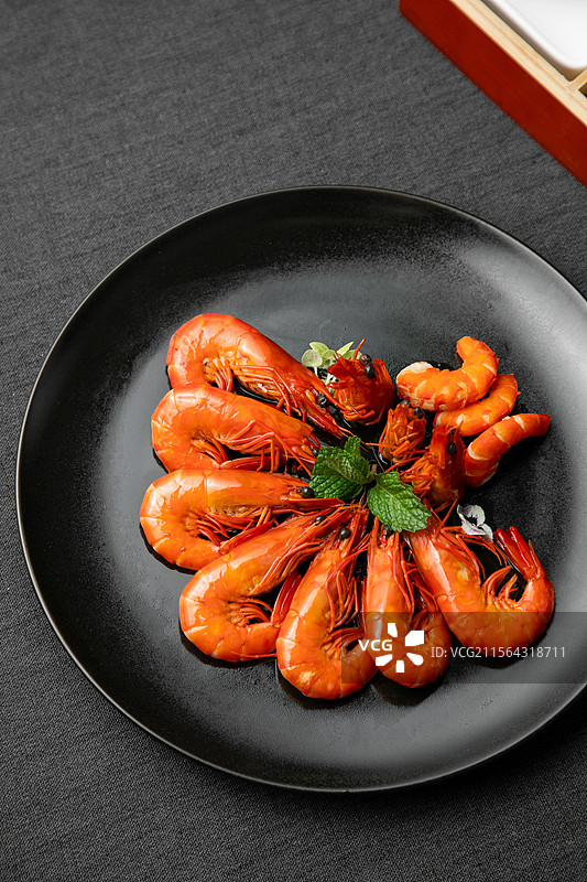 花雕醉虾花雕虾醉虾酒香虾大虾基围虾浙菜绍兴菜美食本帮菜图片素材