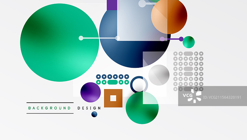 几何抽象背景中的圆形和元素图片素材