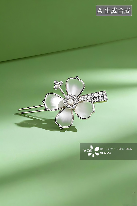 【AI数字艺术】精美花朵发夹饰品图片素材