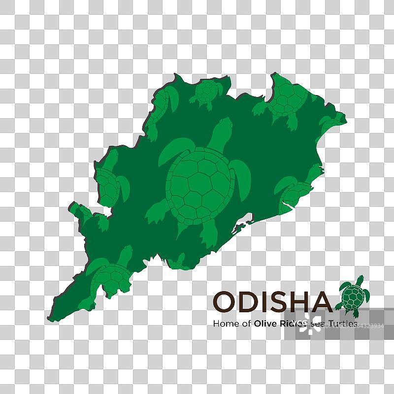 奥里萨邦地图轮廓图片素材
