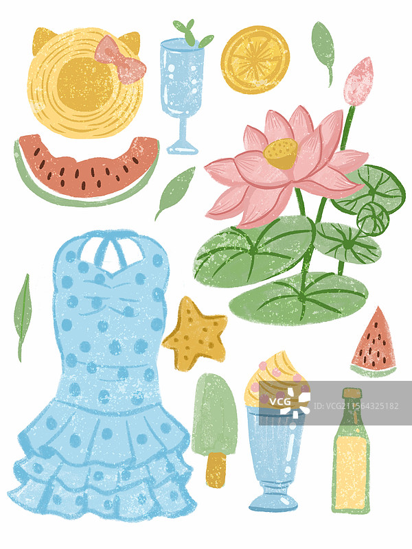 夏天元素图片素材