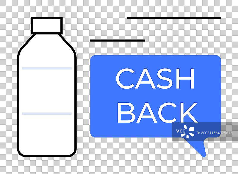 瓶子购买的现金返还优惠突出显示图片素材