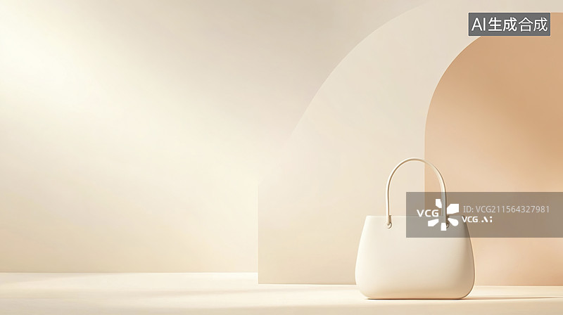 【AI数字艺术】极简橙色托特包展示图片素材