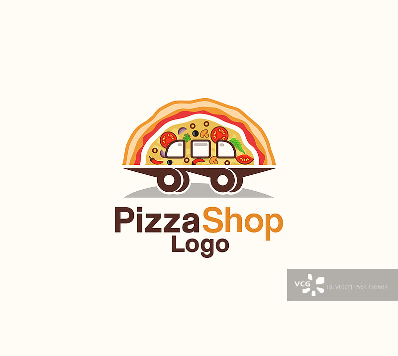 比萨店标志设计图片素材
