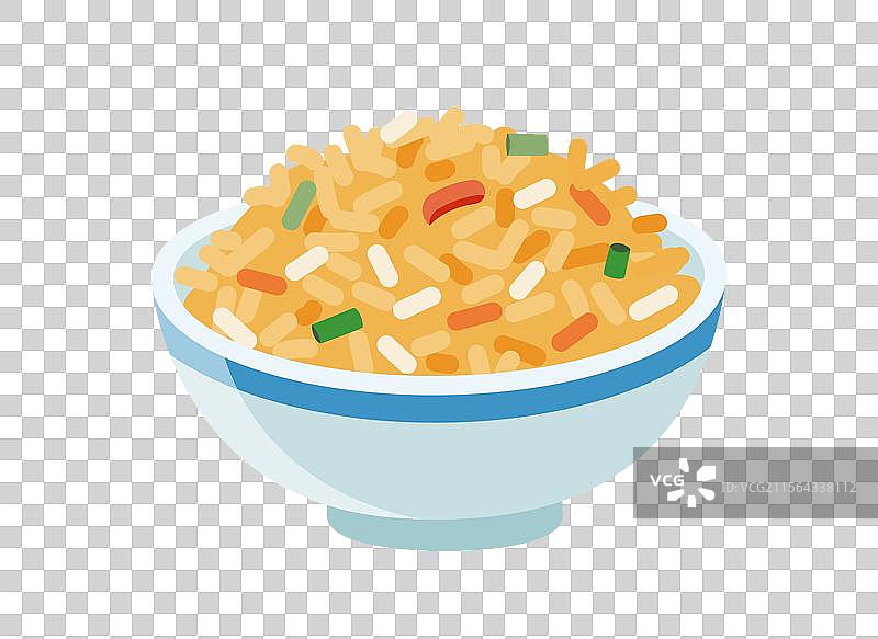 扬州炒饭扁平风矢量风格扬州炒饭图片素材