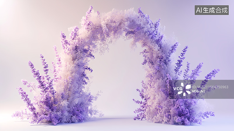 【AI数字艺术】浪漫花艺拱门装饰图片素材