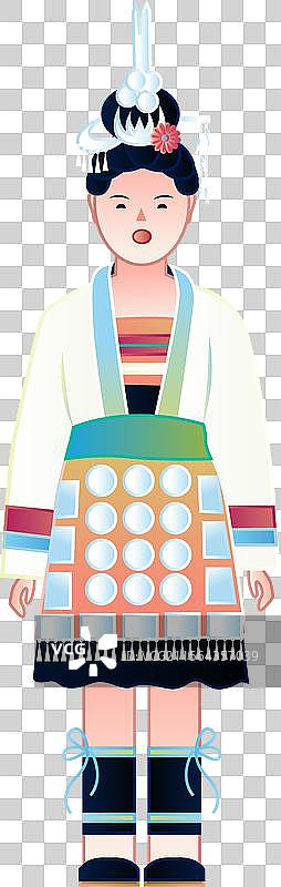 侗族美女图片素材