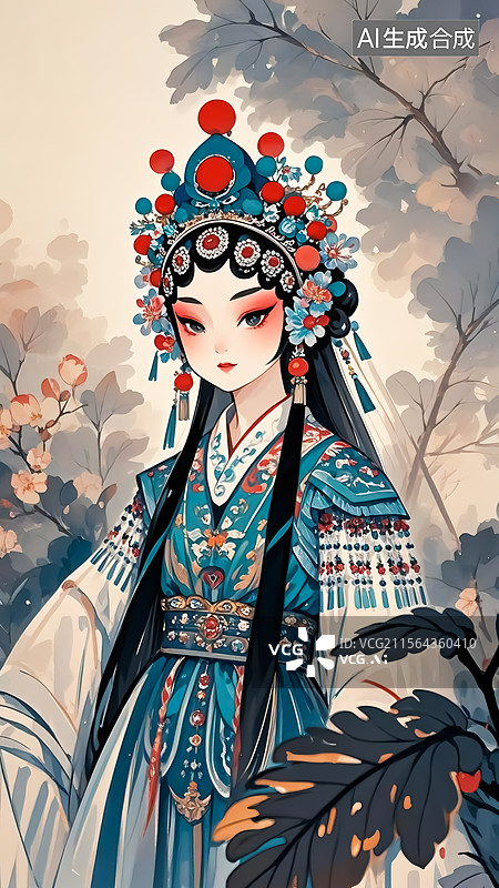 【AI数字艺术】戏剧人物表演插画图片素材