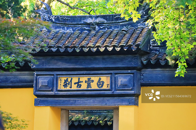 苏州姑苏木渎天平山赏秋秋红叶季图片素材