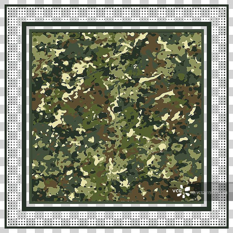 迷彩印花围巾设计图片素材