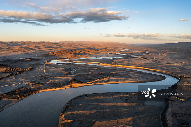 玛曲黄河第一湾图片素材