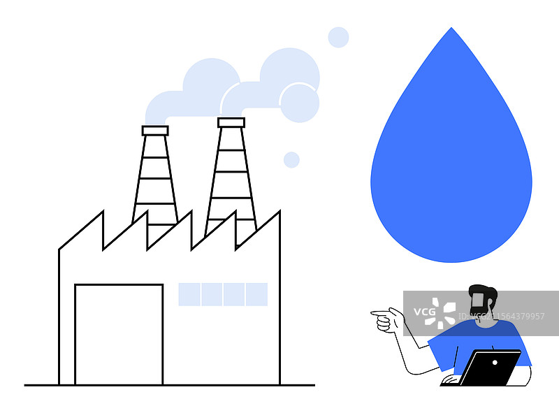 工业排放与环境管理图片素材