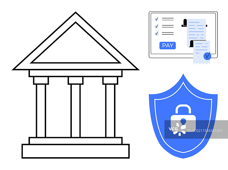 金融机构支柱安全在线图片素材