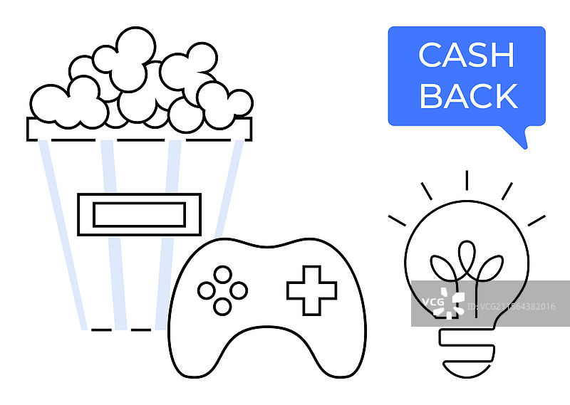 爆米花桶 视频游戏手柄 灯泡图片素材