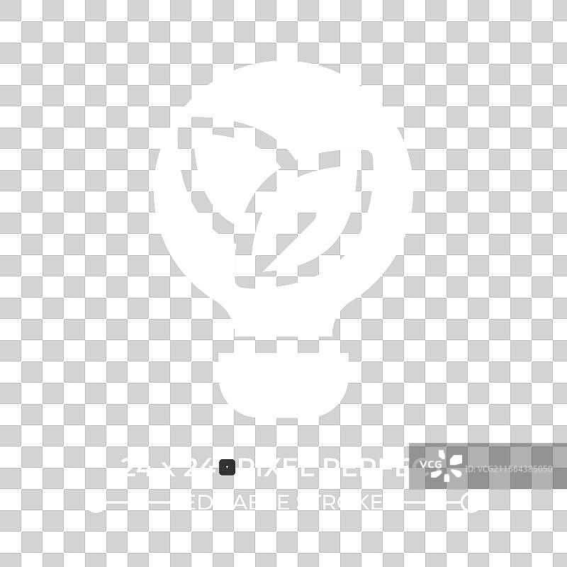 带有叶子的灯泡图标图片素材