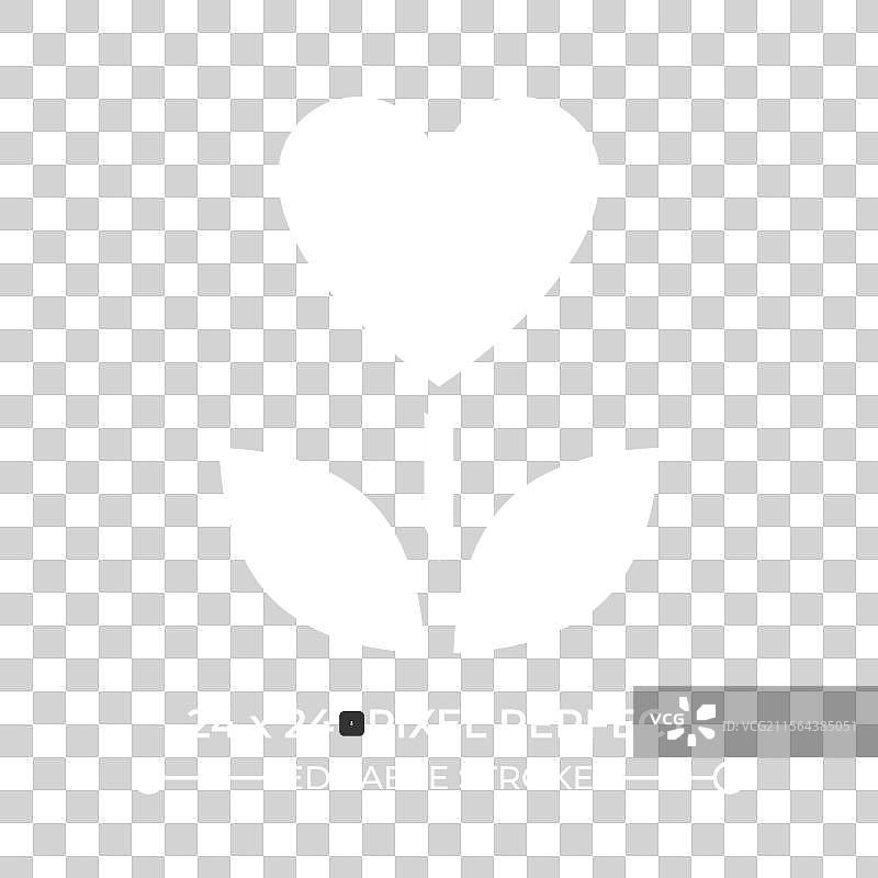 心形花朵的植物图标图片素材