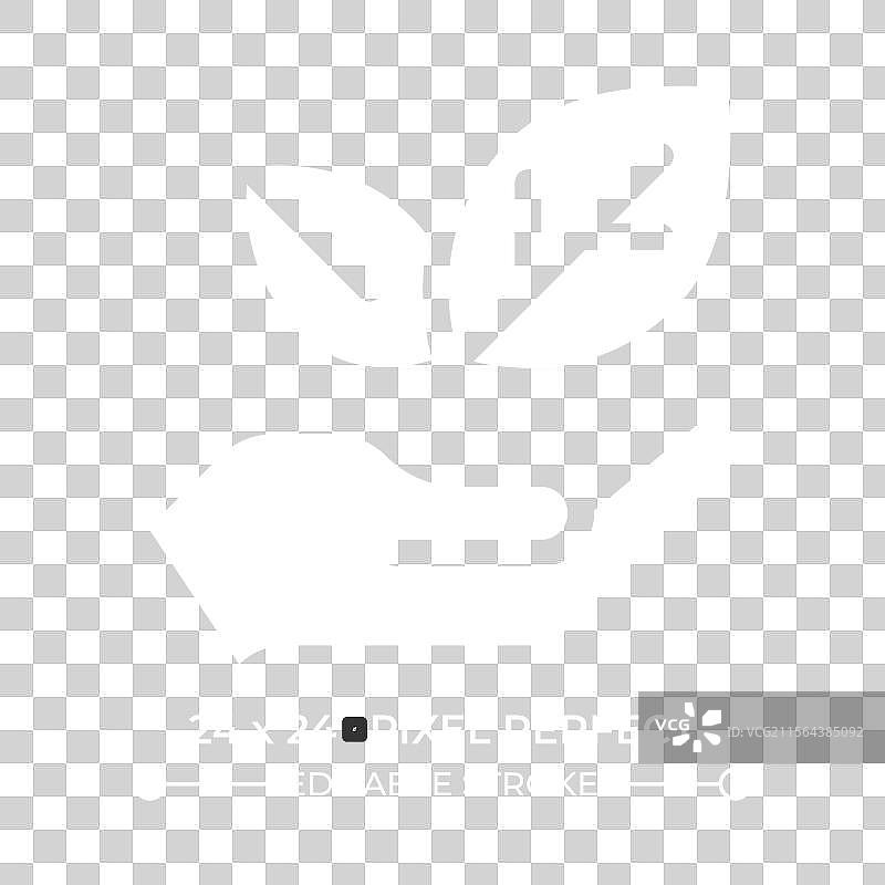 手握幼苗的图形用户界面图标，孤立于背景上图片素材