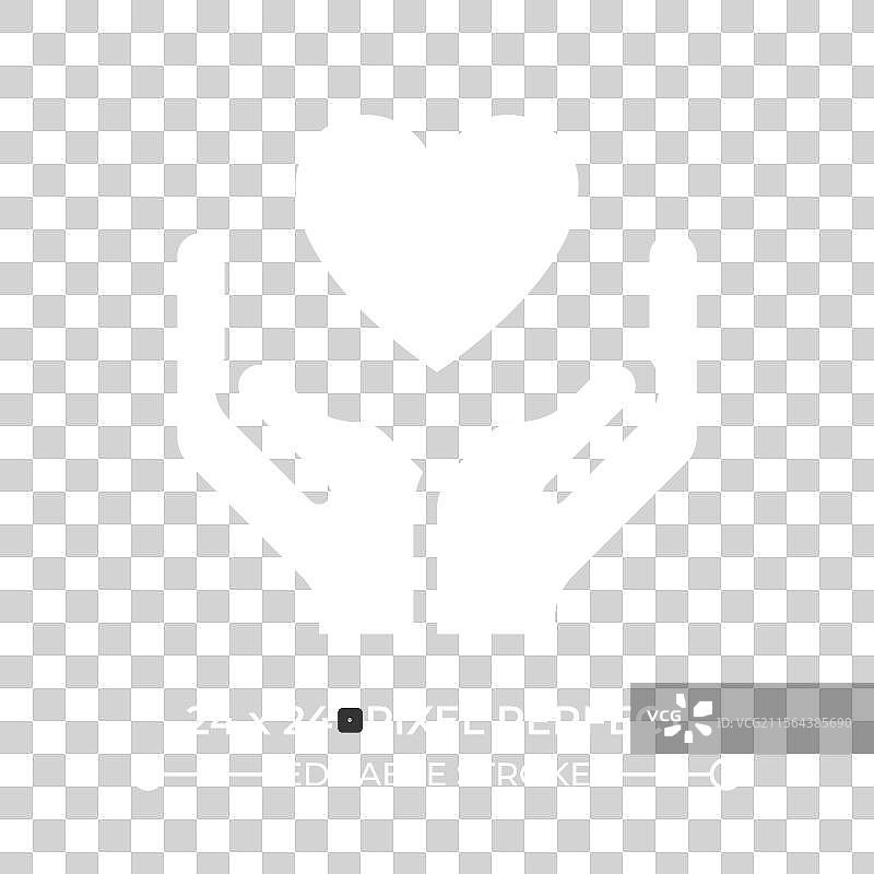 黑色背景上的慈善图标UI符号图片素材