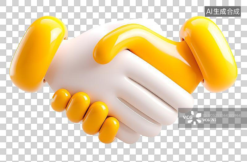 【AI数字艺术】友好握手图片素材