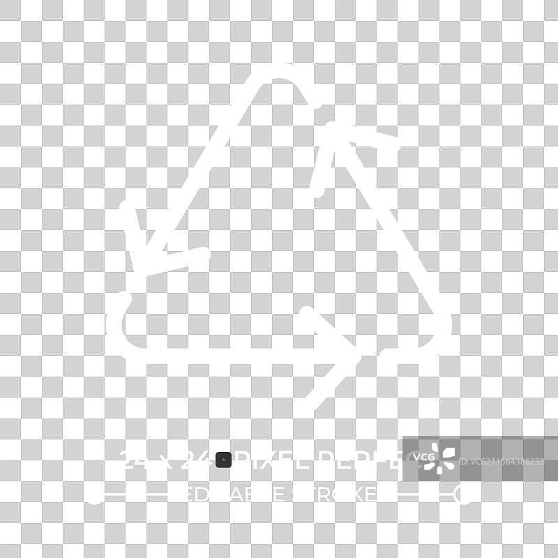 三角形回收标志图标隔离图片素材