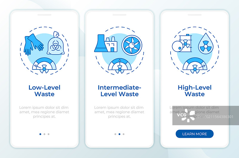 核废料类型蓝色入门移动应用程序图片素材