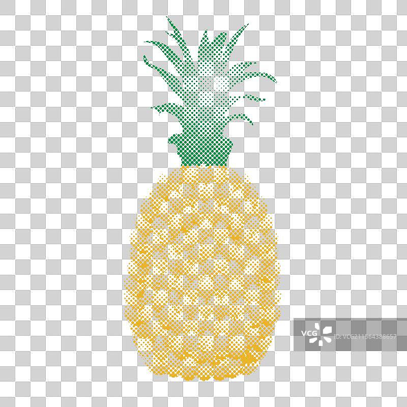 像素艺术风格的菠萝图片素材