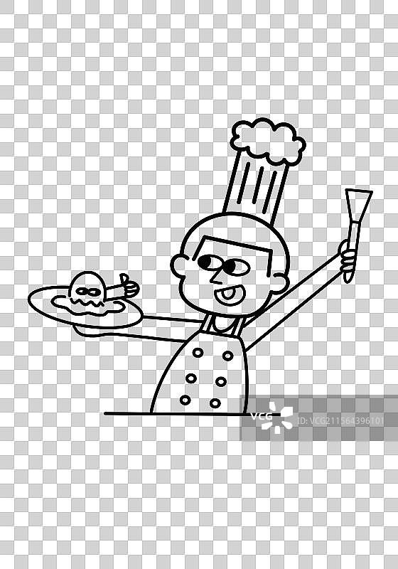 自信的小厨师图片素材