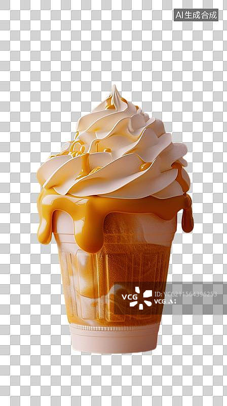 【AI数字艺术】焦糖纸杯蛋糕的甜蜜诱惑图片素材