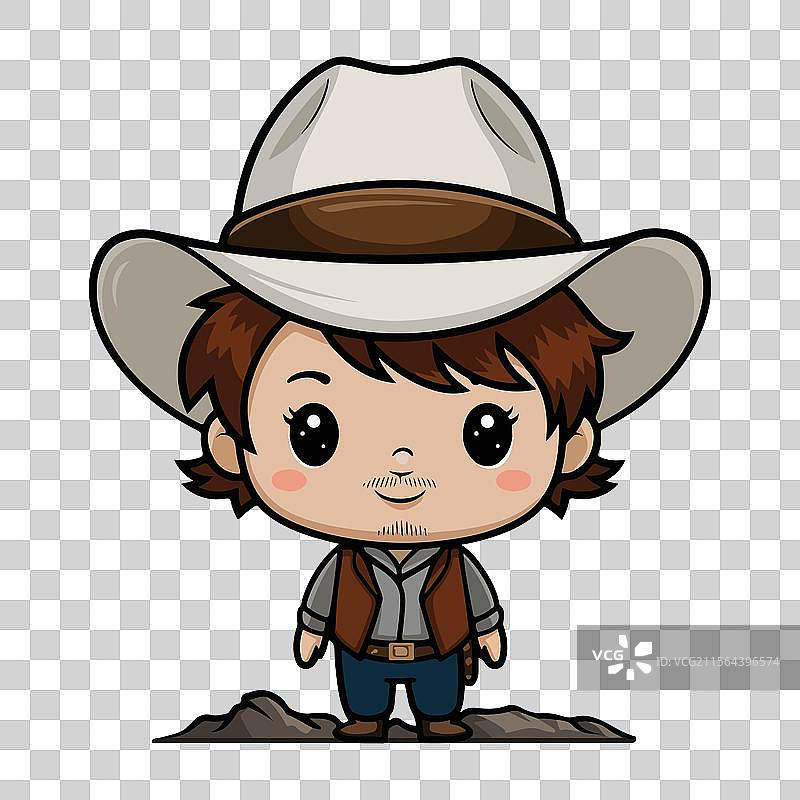 牛仔剪贴画贴纸套装图片素材