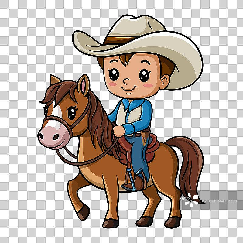 牛仔剪贴画贴纸套装图片素材