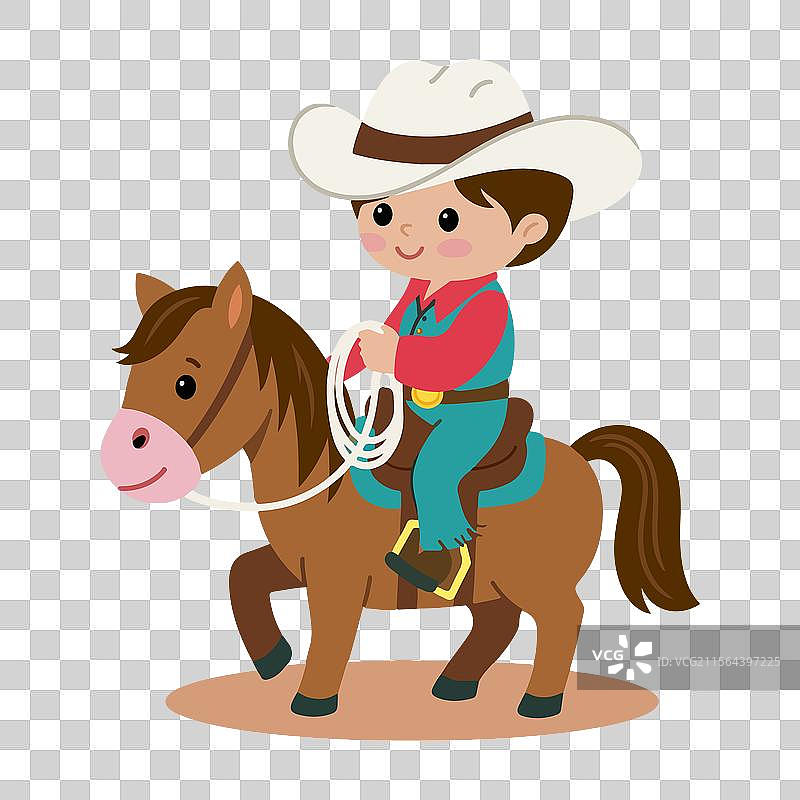 牛仔剪贴画贴纸套装图片素材