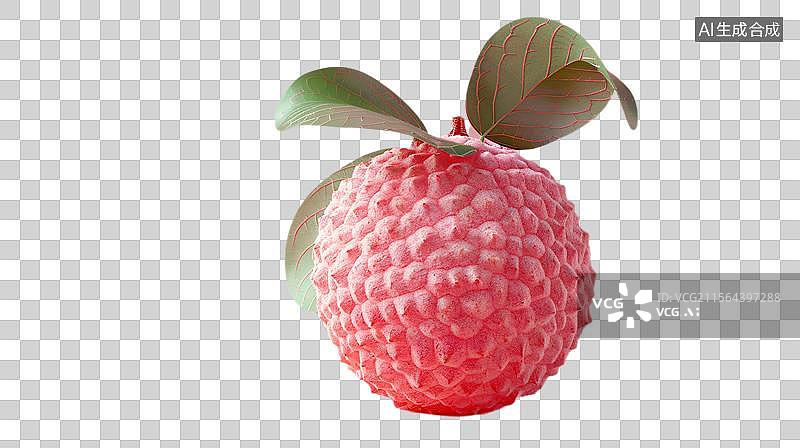 【AI数字艺术】新鲜红荔枝特写 饱满多汁的荔枝图片素材