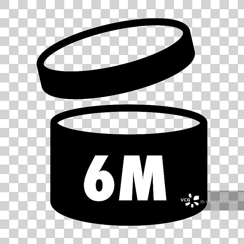 黑色6米的跑步符号图片素材