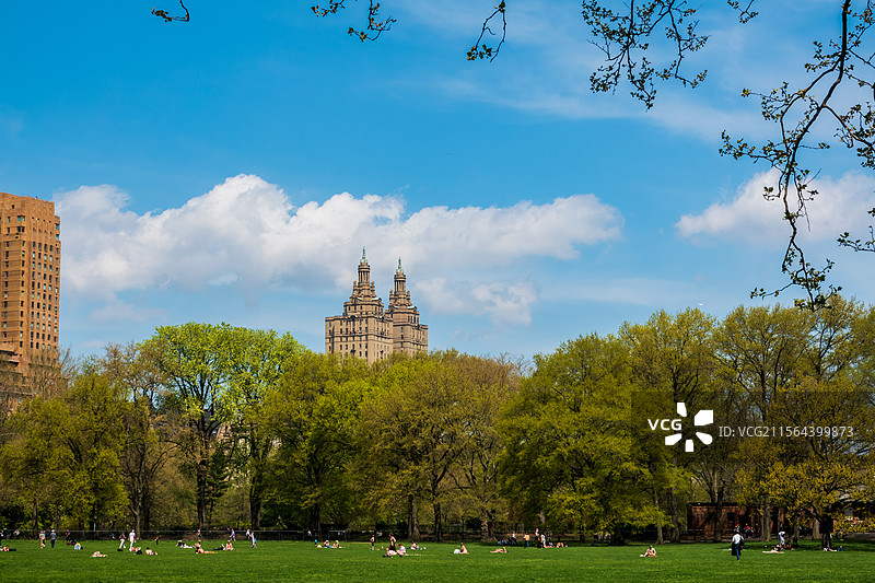 纽约掠影—中央公园与当代建筑图片素材